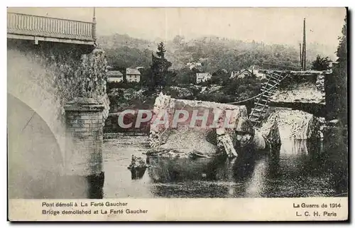 Ansichtskarte AK Pont demoli a la Ferte Gaucher