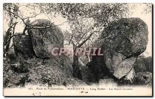 Ansichtskarte AK Foret de Fontainebleau Marlotte Long rocher Les soeurs ennemies