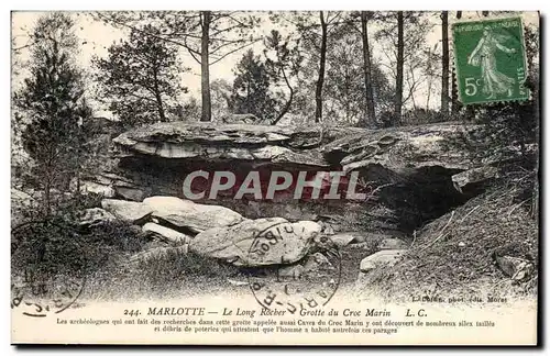 Ansichtskarte AK Foret de Fontainebleau Marlotte Long rocher Grotte du croc Marin