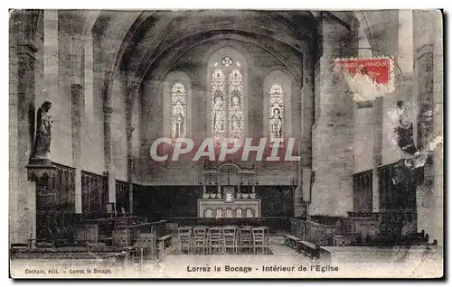 Cartes postales Lorrez le bocage Interieur de l eglise