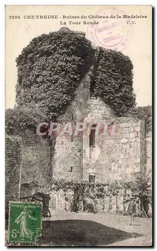 Chevreuse - Ruines du Chateau de la Madeleine - La Tour Ronde - Ansichtskarte AK