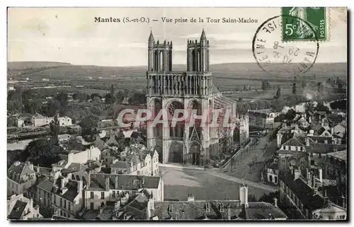 Mantes la Jolie - Panorama vu de la Tour Saint Maclou - Cartes postales