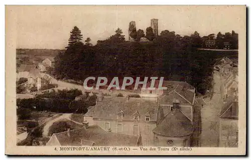 Cartes postales Montfort l Amaury Vue des tours