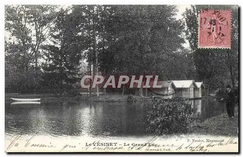 Ansichtskarte AK Le Vesinet Le grand lac Pecheur