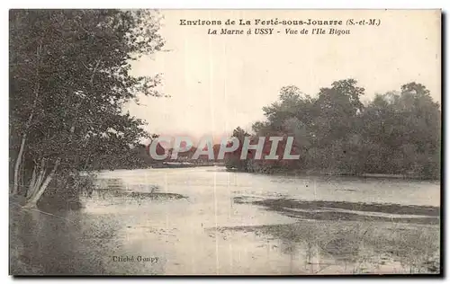 Cartes postales Environs de la Ferte sous Jouarre La Marne a Ussy Vue de l ile Bigou