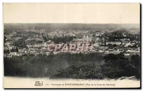 Ansichtskarte AK Panorama de Fontainebleau (vue de la croix du calvaire)