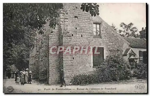 Ansichtskarte AK Foret de Fontainebleau Ruines de l abbaye de Franchard