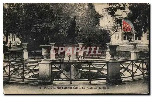 Cartes postales Palais de Fontainebleau la fontaine de Diane