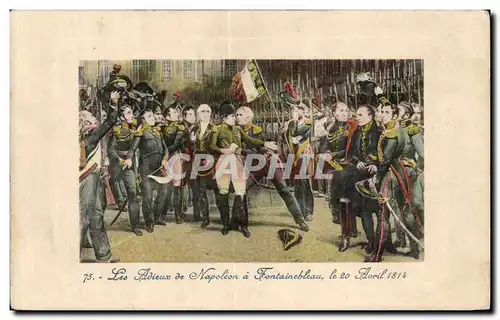 Ansichtskarte AK Fontainebleau Les adieux de Napoleon le 20 avril 1814