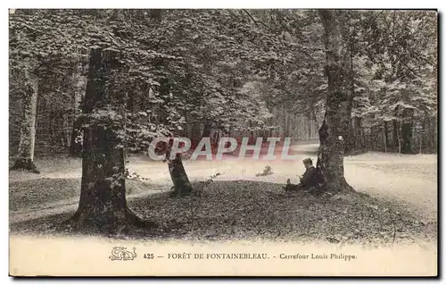 Cartes postales Foret de Fontainebleau Carrefour Louis Philippe