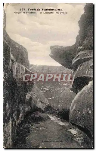 Cartes postales Foret de Fontainebleau Gorges de Franchard le labyrinthe des druides