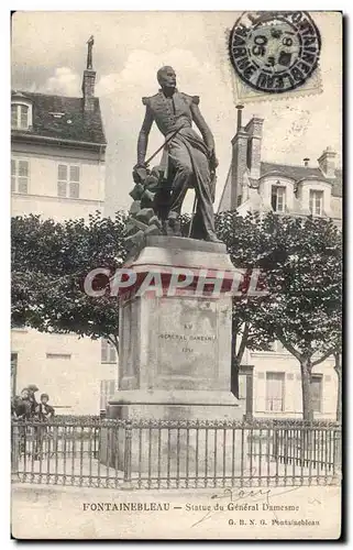 Ansichtskarte AK Fontainebleau Statue du general Damesne