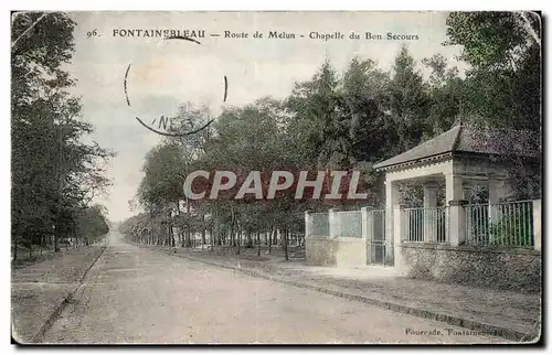 Ansichtskarte AK Fontainebleau Route de Melun Chapelle du Bon Secours