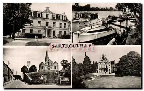 Cartes postales moderne Sartrouville L hotel de ville Bords de Seine L eglise et le dispensaire