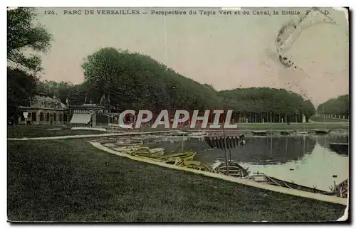 Ansichtskarte AK Parc de Versailles Perspective du tapis vert et du canal la flotille
