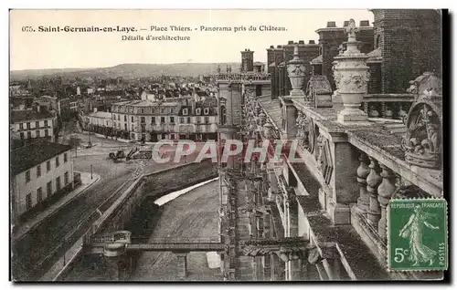 Cartes postales Saint Germain en Laye Place Thiers Panorama pris du chateau