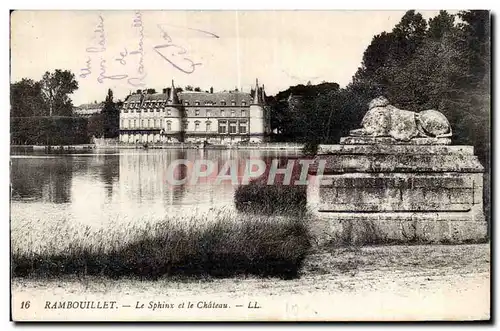 Ansichtskarte AK Rambouillet Le sphinx et le chateau