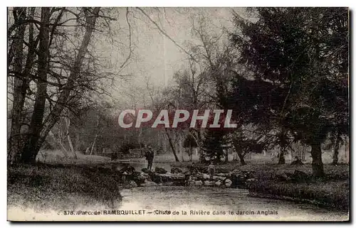 Ansichtskarte AK Rambouillet Parc Chute de la riviere dans le jardin anglais