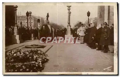 Cartes postales Militaria Funerailles du Marechal Foch 26 mars 1929 Arc de Triomphe