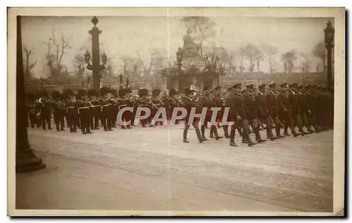 Cartes postales Militaria Funerailles du Marechal Foch 26 mars 1929 Delegations militaires americaine et anglais