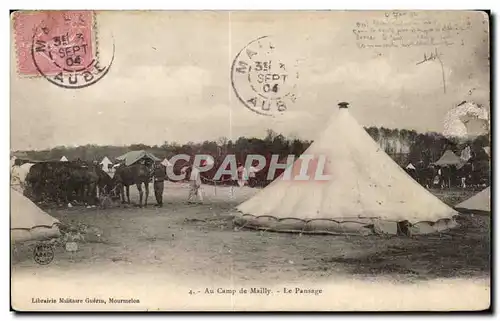 Ansichtskarte AK Militaria Au camp de Mailly Le passage Chevaux Horse