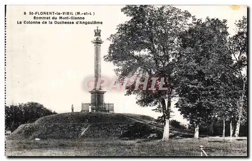 Cartes postales St Florent le Vieil Sommet du mont Glonne la colonne de la duchesse d Angouleme