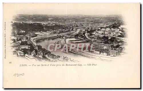 Cartes postales Lyon Vue sur Serin et vaise prise du restaurant Gay