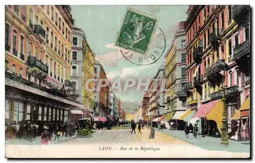 Cartes postales Lyon Rue de la Republique