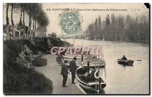 Cartes postales Pontoise L oise et les bateaux de promenade