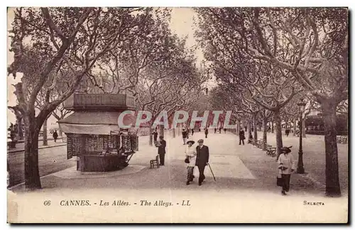 Cartes postales Cannes Les allees