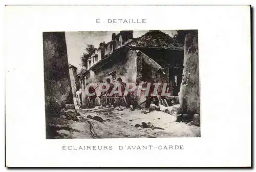 Cartes postales Militaria Detaille Eclaireurs d avant garde