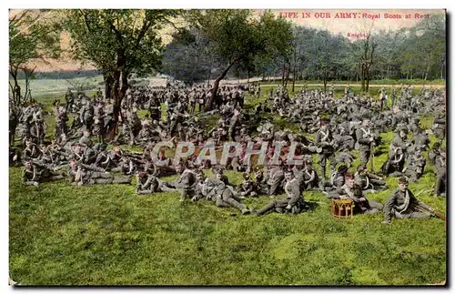 Cartes postales Militaria Life in our army Scots at Rest