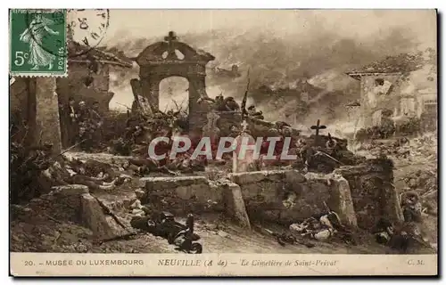 Cartes postales Militaria Musee du Luxembourg Neuville le cimetiere de Saint Privat
