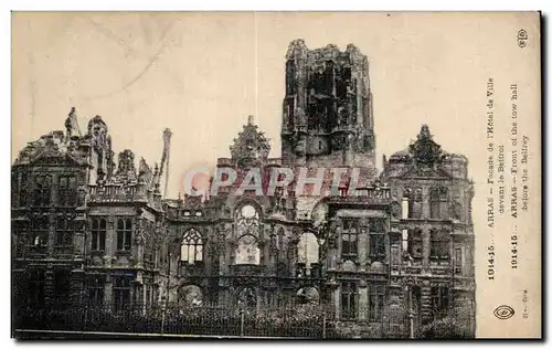 Ansichtskarte AK Militaria La grande guerre Arras Facade de l hotel de ville