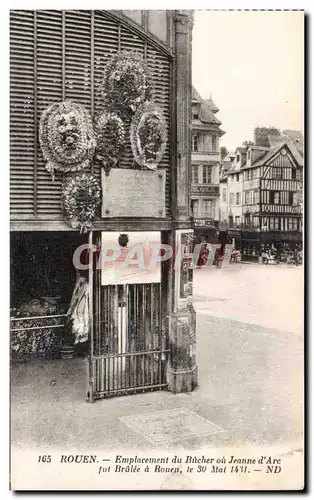 Rouen - Emplacement du Bucher ou Jeanne d arc fut brulee - Ansichtskarte AK