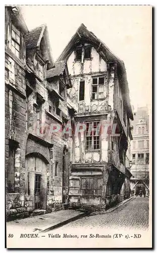 Rouen - Vieille Maison - Rue St Romain - Ansichtskarte AK