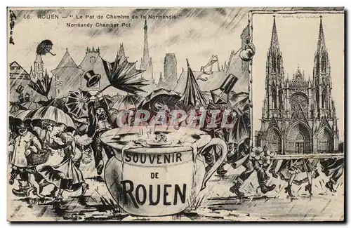 Rouen - Le Pot de Chambre de la Normandie - Souvenir - Cartes postales