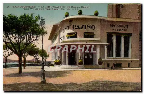 Saint Raphael - La Promenade et le Grand Casino Restaurant The dansant - Cartes postales