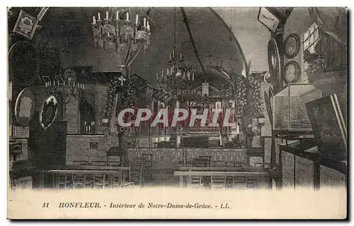 Honfleur - Interieur du Notre Dame de Grace - Cartes postales