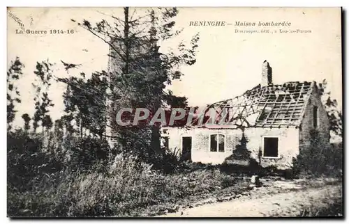 Ansichtskarte AK Militaria Beninghe Maison bombardee