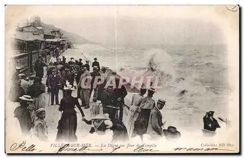 Villers sur Mer - La Digue un jour de Tempete - Ansichtskarte AK