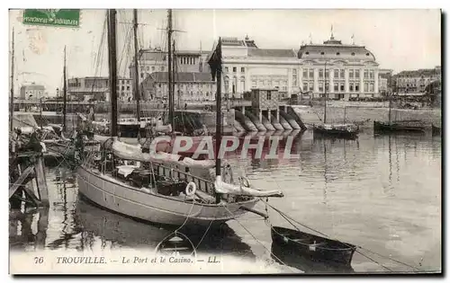 Trouville - Le Port et le Casino Bateau - Ansichtskarte AK