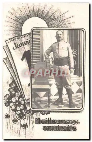 Ansichtskarte AK Militaria Soldat poilu Janvier