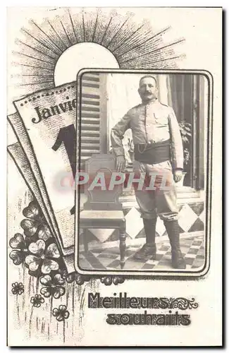 Cartes postales Militaria Soldat poilu Janvier