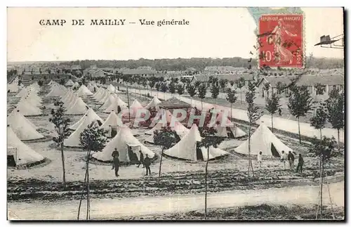 Cartes postales Militaria Camp de Mailly Vue generale
