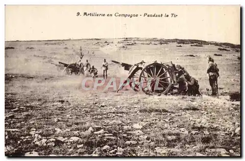 Ansichtskarte AK Militaria Artillerie en campagne Pendant le tir