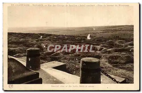 Ansichtskarte AK Navarin Vue des Champs de bataille Soleil couchant