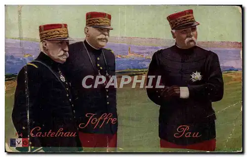 Ansichtskarte AK Militaria Generaux Castelnau Pau Joffre