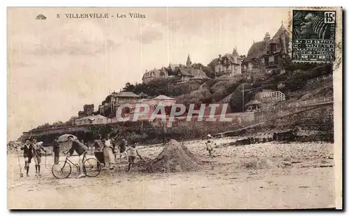 Cartes postales Villerville Les villas Velo Cycle