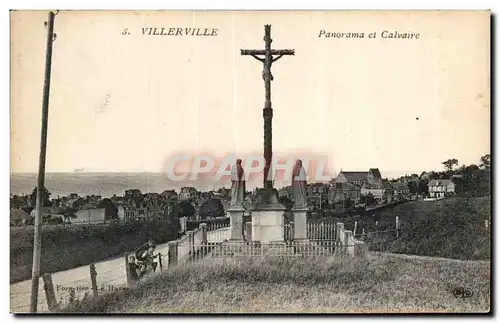 Ansichtskarte AK Villerville Panorama et calvaire